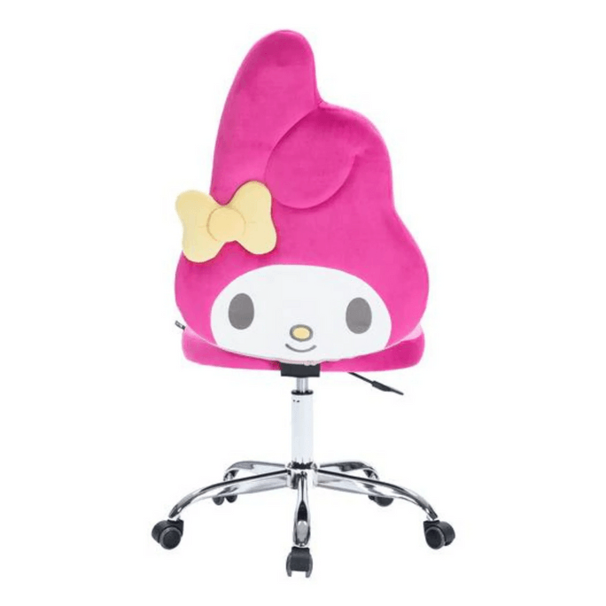 My Melody 旋轉梳妝椅 辦公椅 高度可調 洋紅色