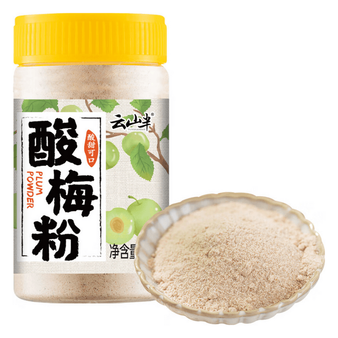 【中国直邮】   云山半酸梅粉甘梅粉瓶装梅子粉沾水苹果芭乐配料潮汕酸梅汤撒料100g