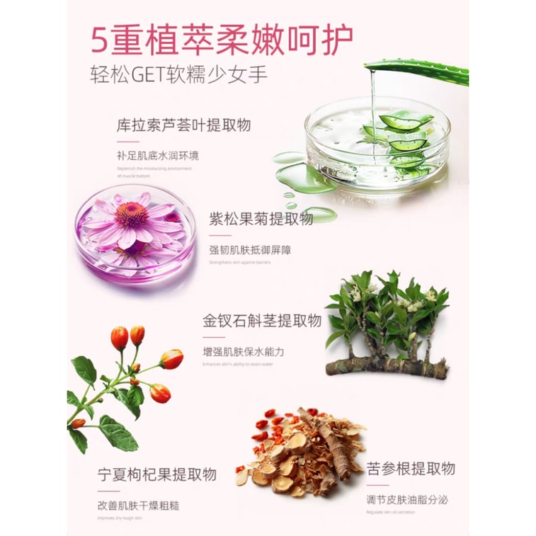 【中国直邮】  健美创研 烟酰胺手膜手部护理手套 保湿补水45g*6袋 3