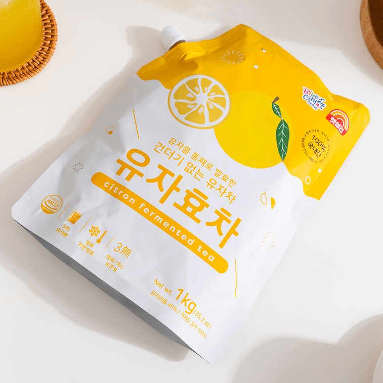 韓國HAETSALGIN 柚子酵茶 1kg 一袋可沖30杯 【韓國首款發酵柚子茶 濃縮果茶】 3