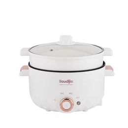 Electric Pot Shabu Shabu Hot Pot Cooker Rice Cooker With Steamer Blue 10.2 Inch