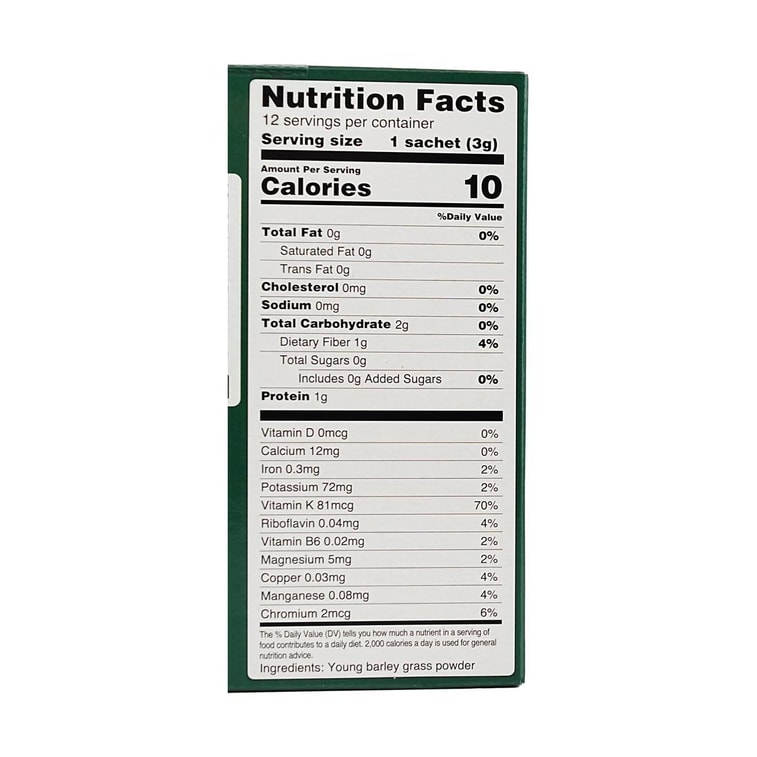 Golden Aojiru Original, Gold Blue Juice, 12 Bags*2, 100% Young Barley Grass, US Package【Value Pack】 6