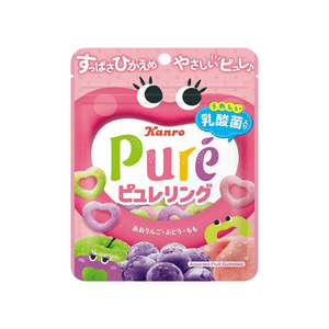 日本 KANRO PURE纯果乐 五彩圈圈三种水果苏打糖 63g 包装颜色随机