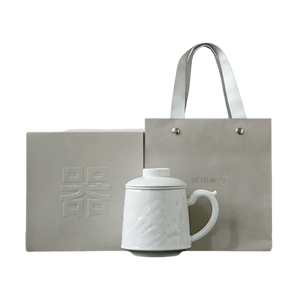 蓝印东方 山水浮雕玲珑日 · 찻수분离杯套组