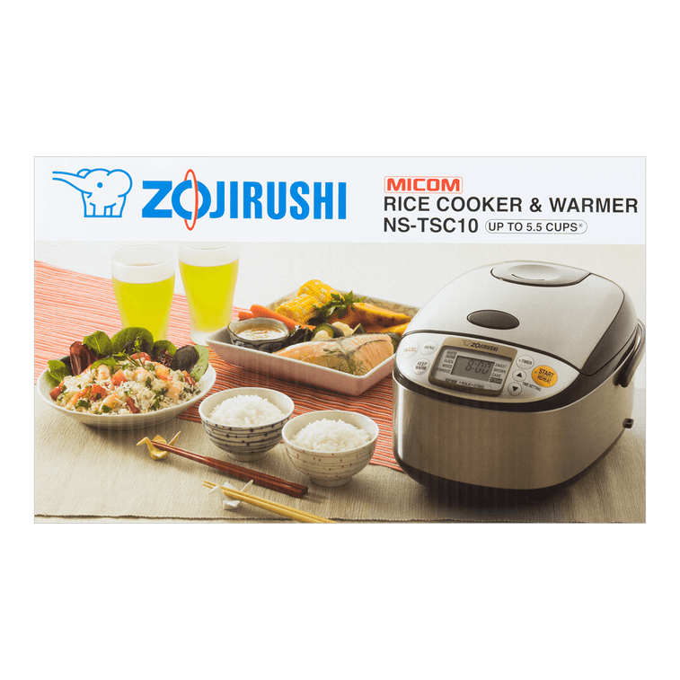 Micom Rice Cooker Warmer with Steaming Basket 1L, 5.5 Cups, NS-TSC10, 120 Volts 12