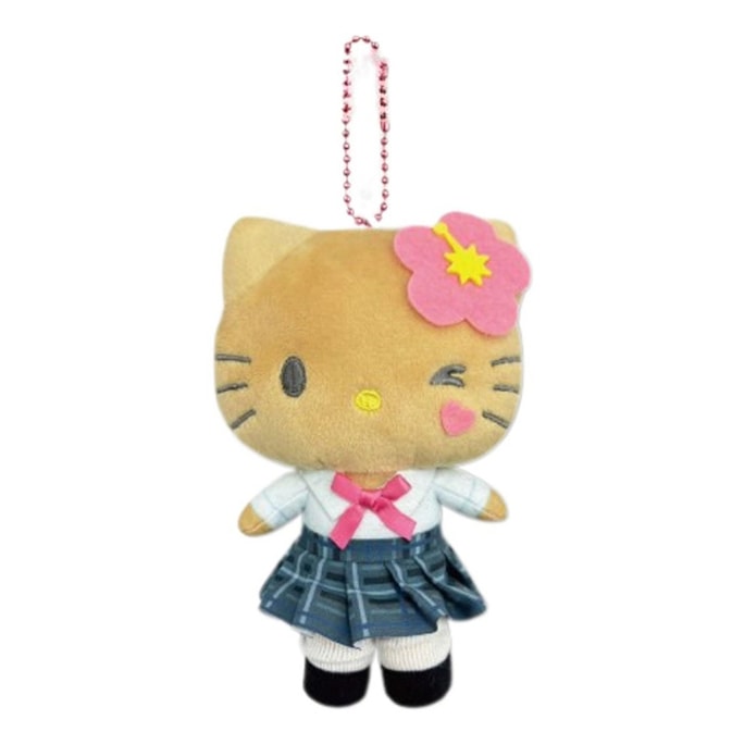 Heisei Gal Uniform Series Second Edition Plush Pendant【Black leather Hello Kitty】