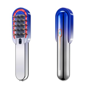 기간 한정 세일, 에센스 리퀴드 박스 세트 포함 [스타 장멍과 동일, 송이 추천] 중국 ASHMORE 헤어케어 빗 레드라이트 탈모방지 두피케어 마사지 모발성장유지 전기 헤어케어 기구 블루 1개 밀키화이트