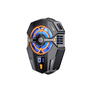 Mobile Phone Cooler  Semiconductor Cooling Clip  Ultra-Quiet Fan  Black and orange cooler digital display one piece
