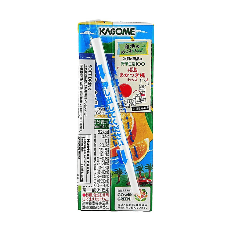 日本KAGOME可果美 混合蔬果汁 宮崎葡萄柚&日向夏柑風味 195ml【季節限定】【補充一日份維生素C】 4