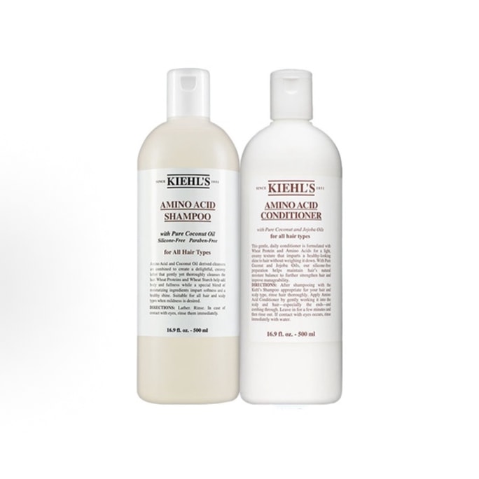 【香港直邮】 美国 科颜氏 氨基酸椰香洗护套装(洗发500ml+护发500ml) 硫酸盐免洗配方 头皮舒缓