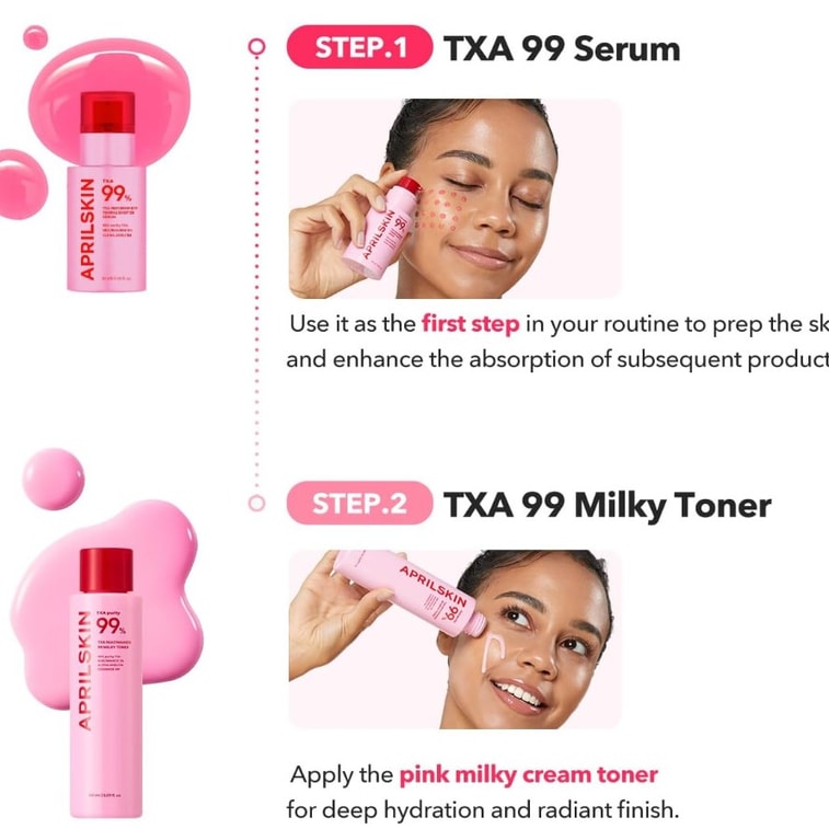 【美国直邮】韩国 aprilskin TXA Niacinamide乳液爽肤水 150ml 5