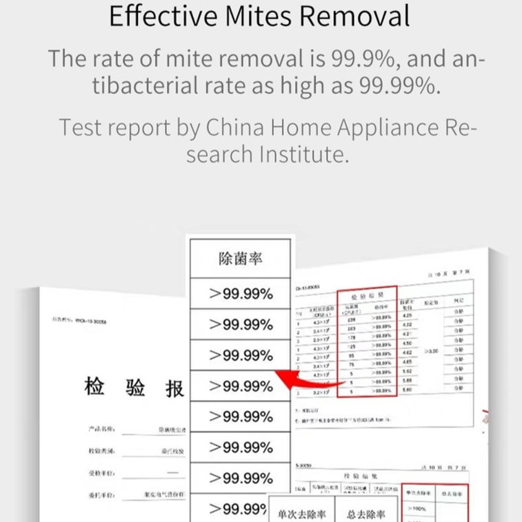 Mattress Vacuum Cleaner UV-C Light & High Heating 14Kpa Suction 480W Anti-Mites Dust & Pet Hair (JV35 Corded) 12