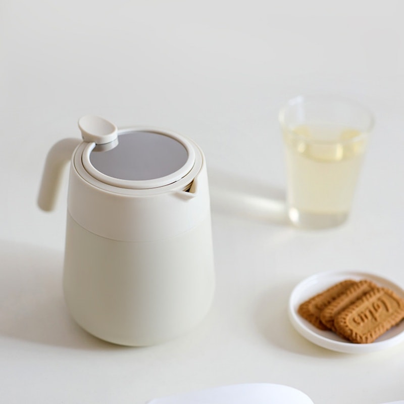 【中国直邮】 OLAYKS 保温壶家用暖水壶茶水分离焖茶壶泡茶壶316不锈钢800ml 黑灰色 一个装