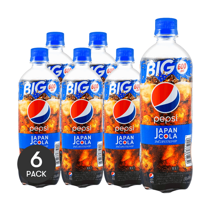 日本SUNTORY三得利 PEPSI百事生可乐 600ml *6【6份超值装】