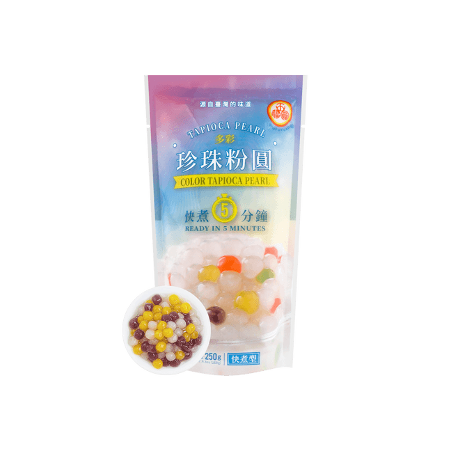 Tapioca Pearl Boba Assorted Multi Color 250g