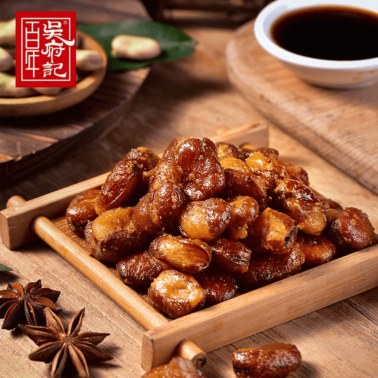 百年吳府記 【店慶大促】老醋蠶豆辣味 趙露思推薦同款休閒零食【內4包】約120克*1袋 3