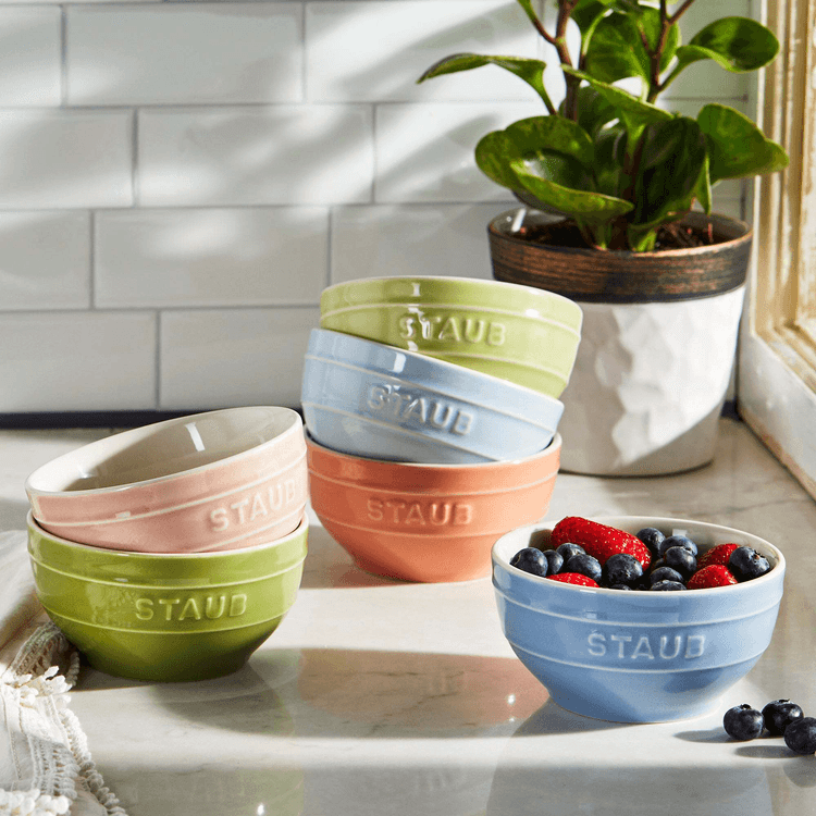 フランス STAUB マカロン セラミックボウル 6個セット ギフトボックス 
