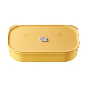 BUYDEEM北鼎 豬豬盒 多功能便當盒陶瓷便當盒 電蒸籠配件 24cm 小鵝黃 CT3008