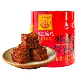 夹江 纯手工香辣豆腐乳四川特产非遗辣豆腐开味特色下饭菜霉毛臭豆腐120g/罐