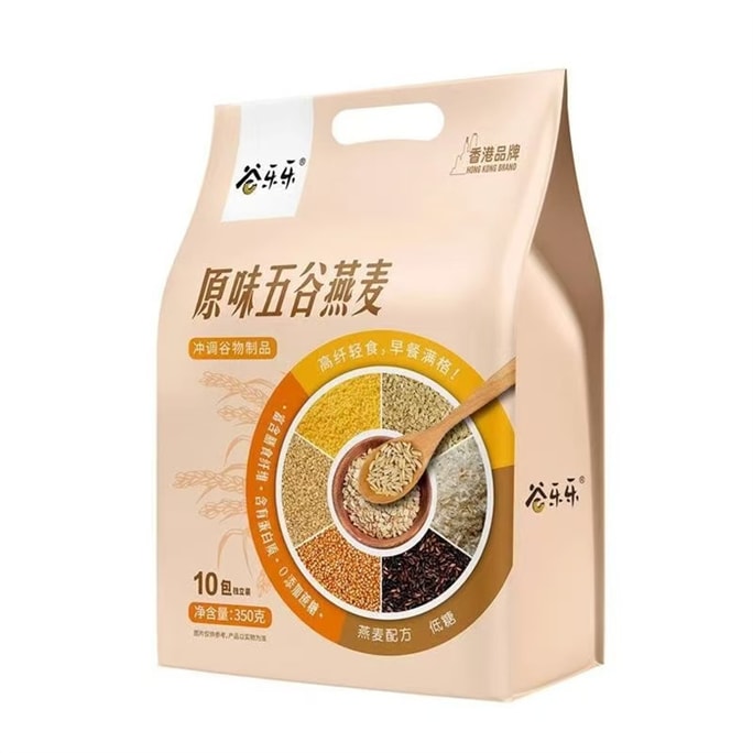【中国直邮】 劲家庄 原味五谷燕麦混合谷物代餐粉营养早餐350g/袋