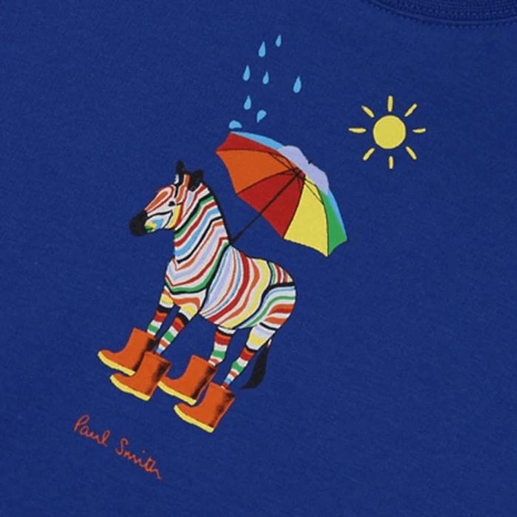 Paul Smith Junior Kids Umbrella Zebra Long Sleeve Tee Shirt 18M