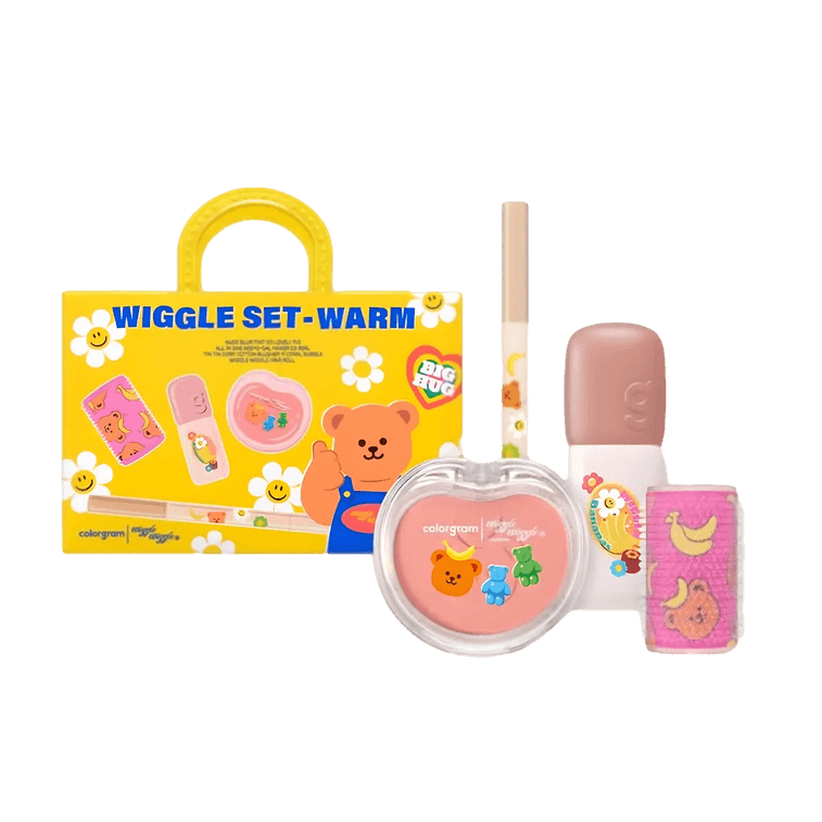 누드 블러 틴트 위글 위글 세트, #01 웜 바스켓 - 틴트 #03 + 블러셔 #11 + 애교살 메이커 #03 + 헤어롤 7