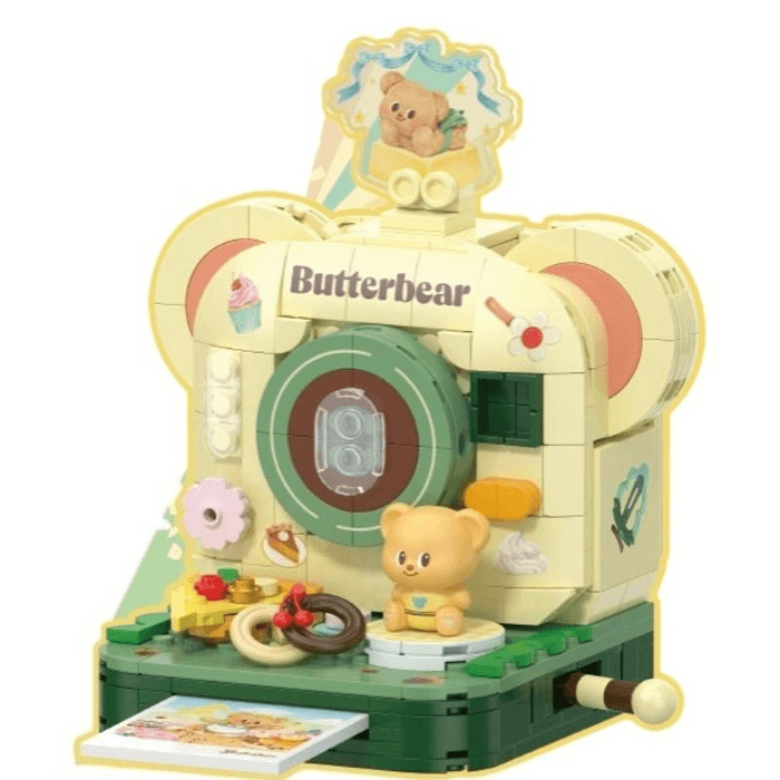 Butter Bear Polaroid Butter Bear Cute Building Blocks Gift Assembled Toy 109 * 136 * 122mm