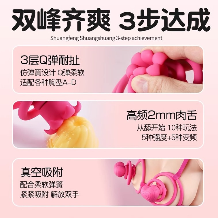 Electric spring vibrator, wearable breast massager, nipple clamp ...