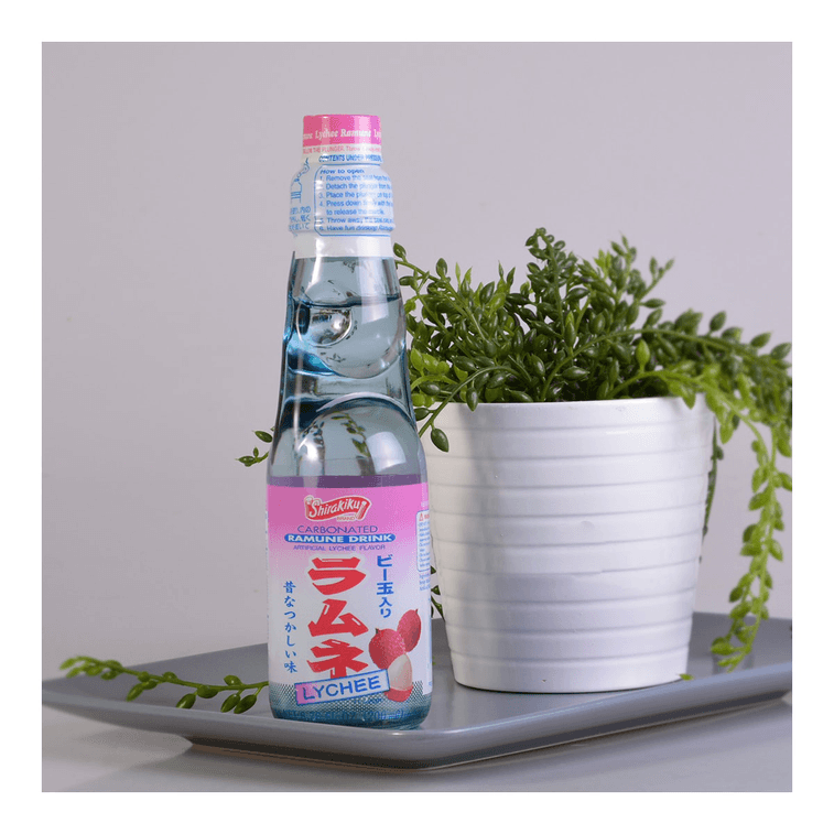 ラムネドリンク、日本のマーブルソーダ、ライチ風味、6.76液量オンス 4