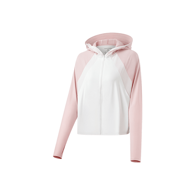  UPF50+ Summer Sun UV Protection Long-sleeved Clothing With Cool Breathable Material Light Pink L