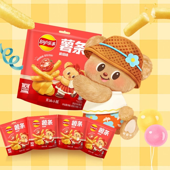 Potato  Stick Tomato Flavor, 3.17 oz【Butter Bear Collaboration】