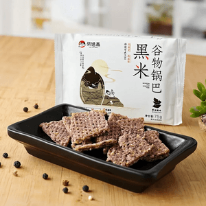 茶话弄 黑米谷物锅巴 黑胡椒味 75g*5盒【酥脆醇香不油腻】【亚米独家】