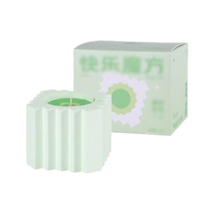 【中国からの直送】HSPM ルービックキューブ型アロマキャンドル、誕生日プレゼント、お土産、写真撮影用小道具、クリエイティブなホームデコレーション、スクエアライムココアキャンドル（1個）