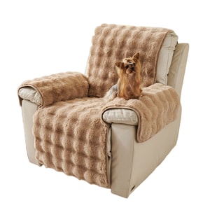 【中國直郵】 HSPM 新款頭等艙按摩椅防滑單人位坐墊一片式沙發毛絨坐墊 一片式兔毛50*185cm(單人位) 深咖色