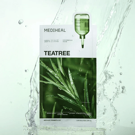 韩国MEDIHEAL美迪惠尔 99%纯茶树舒缓维稳面膜 3.0升级精粹版 10片/盒 舒缓抗痘