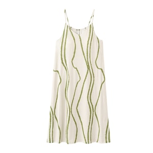 [中国からの直送] HSPM 新作 アイスシルク クールサスペンダー ブラパッド付き ナイトドレス ホームウェア ライトグリーンプリント L