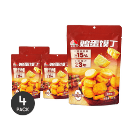 新家园 鸡蛋馍丁 小馍片 烧烤味 65g *4【4份超值装】【鸡蛋添加>15%】【 0反式脂肪酸】【养胃早餐】