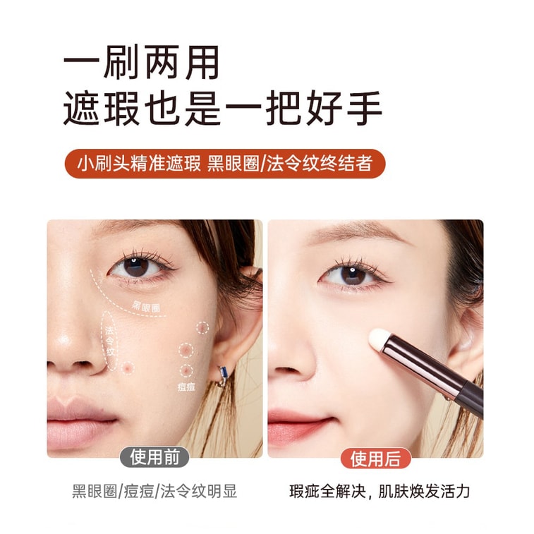 美國 NOVAGLOW 唇刷口紅刷 專業暈染圓頭遮瑕刷 多功能化妝刷 2支 9