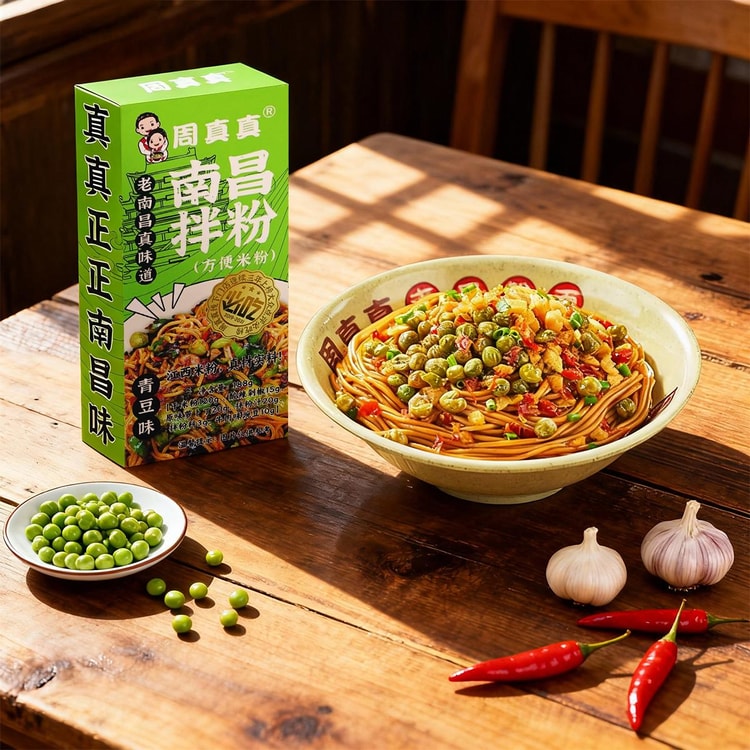 Zhou Zhenzhen Nanchang Mixed Rice Noodles, Green Pea Flavor, 6.6