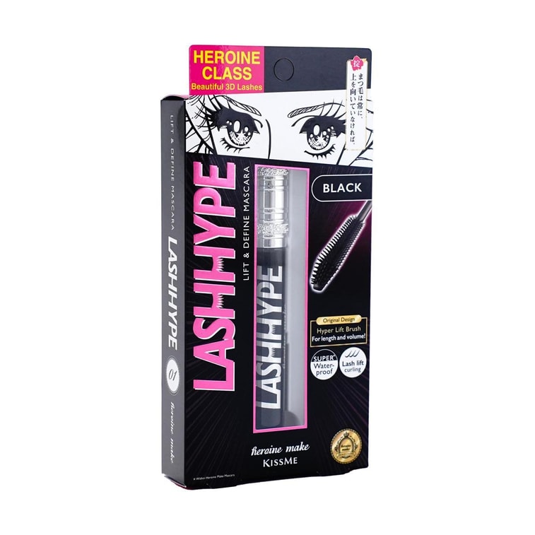 日本ISEHAN伊勢半 KISS ME 花漾美姬 Lash Hype 立體美睫新品 #01漆黑 8.0g 3