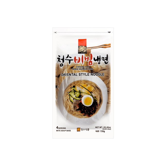 Mul Naengmyeon, Korean Cold Noodle with Soup Base , Spicy Flavor, 4 Servings , 25.4 oz