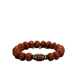 【中国直邮】樱机刷包浆玉化树王小金刚天珠配饰款11mm*1件