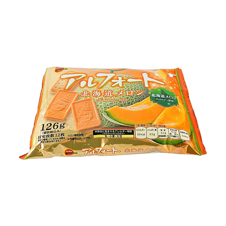 Alfort Hokkaido Melon Chocolate Biscuits, 12 pcs, 4.44 oz 3