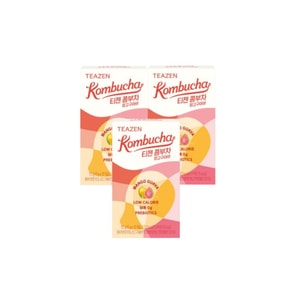 【韩国直邮】 韩国 Teazen 康普茶低卡0糖发酵饮品 芭乐芒果味 10条3盒