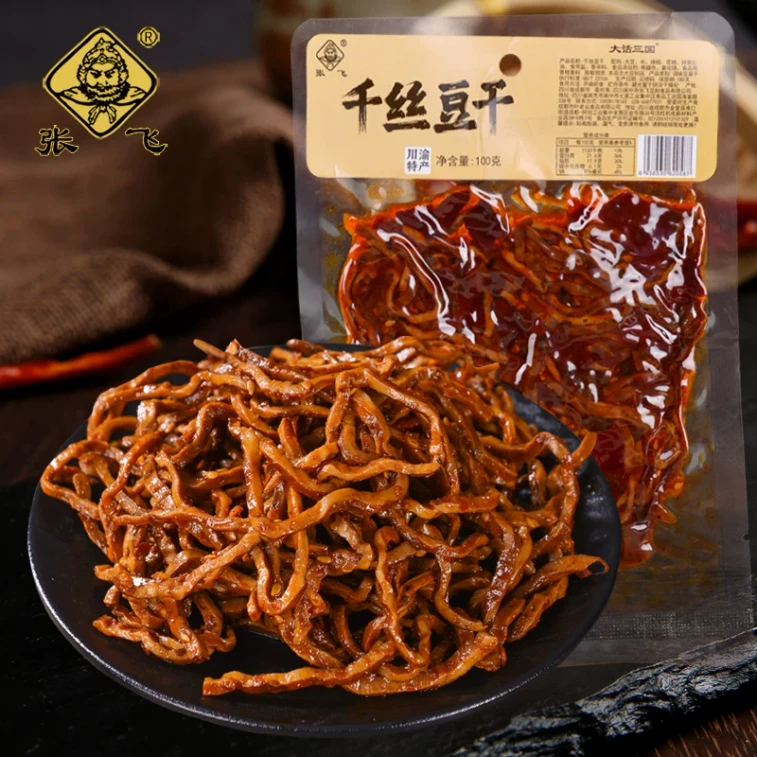 Thousands Of Dried Tofu, Sichuan Specialty Spicy Tofu, Dry And Cold Tofu Shredded Casual Snacks For Snacks 100g*1 pack 4