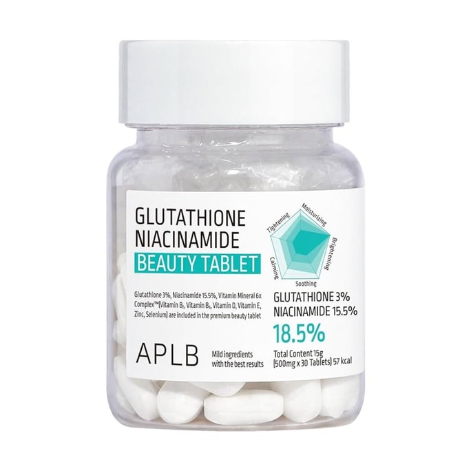 Glutathione Niacinamide Beauty Tablet, 30tablets