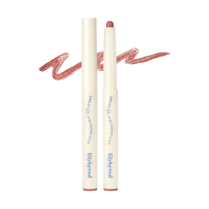 스마일리 립 블렌딩 스틱, #02 래프 위드 미 - 은은한 피치 | 따뜻한 톤 | 오래 지속되는 립 라이너 & 베이스 컬러