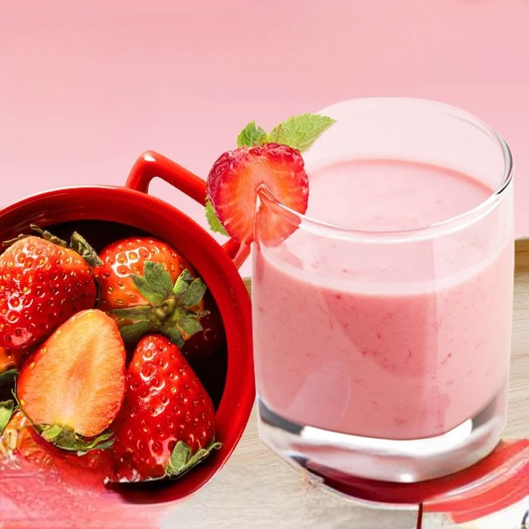 Colorful strawberry soybean milk powder 120g * 1 bag of freeze-dried fruit granule nutrition afternoon tea breakfast 4