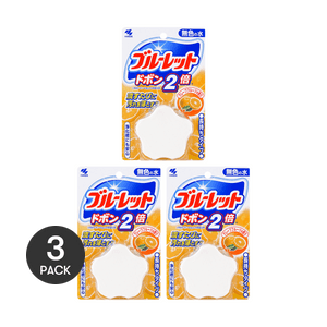 Toilet Refresh Tablet Deodorizer Detergent Star Shaped Colorless Grapefruit 120g x3Pcs