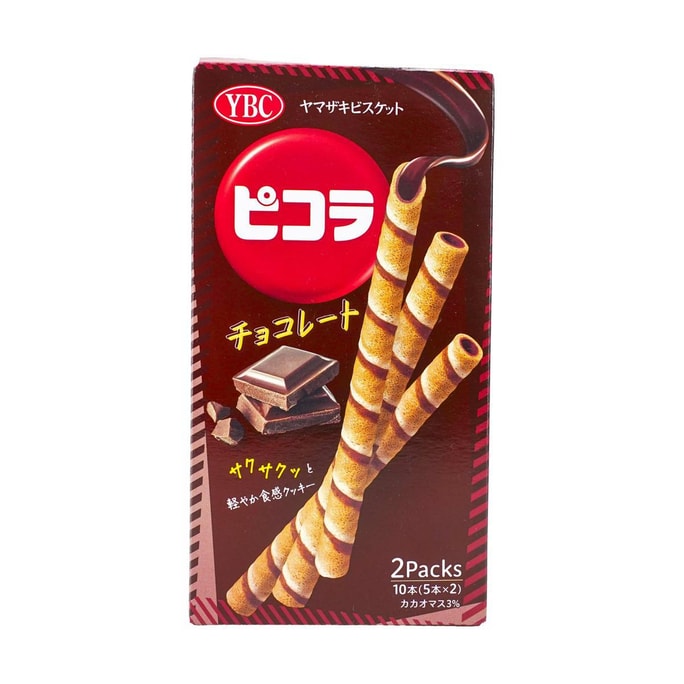 日本YBC山崎 巧克力夾心蛋捲 2包入 49g